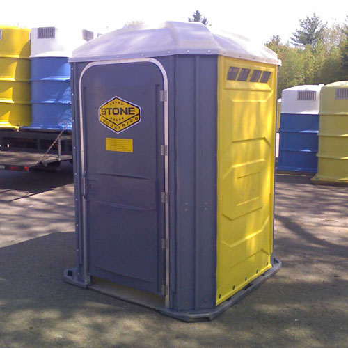 Outside view of one of the handicapped accessible toilets